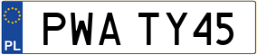 Trailer License Plate
